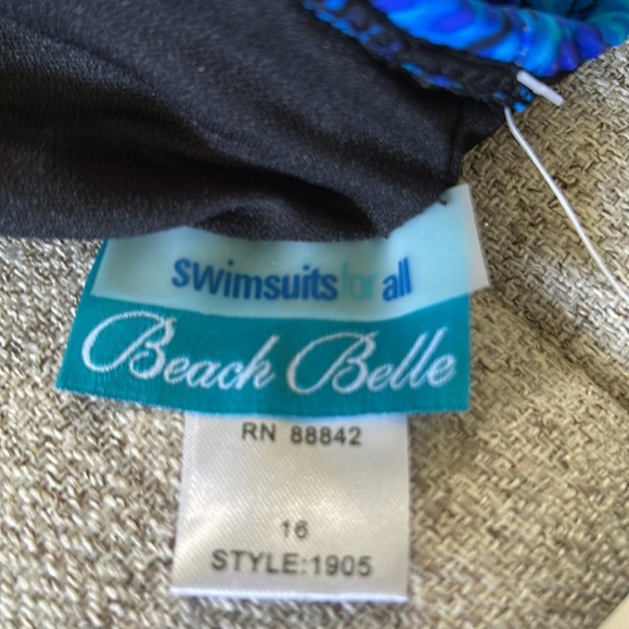 BEACH BELLE WOMENS BLUE NEW WITH TAGS SWIMWEAR TOP SIZE 16 - Picture 6 of 12
